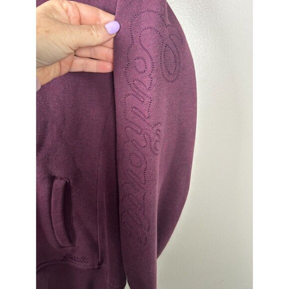 Carhartt Dunlow Full Zip Embroidered purple Fleece Sweatshirt Women's Medium - Picture 4 of 13